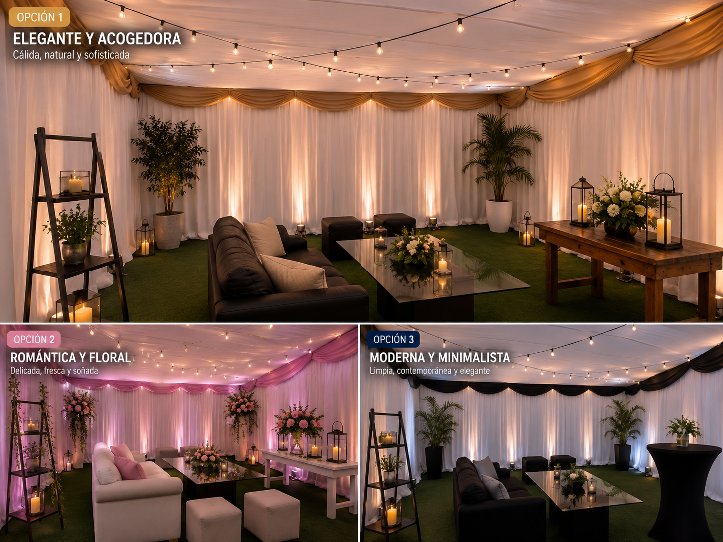 Referencia visual: Carpa versátil